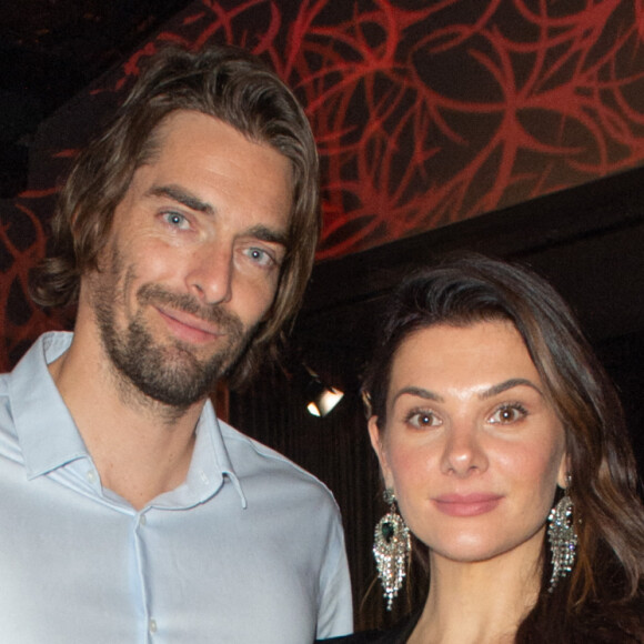 Exclusif - Le nageur Camille Lacourt et sa compagne Alice Detollenaere lors de la soirée de gala de l'Institut Rafaël, maison de l'après Cancer, au Pavillon Gabriel à Paris. © Erez Lichtfeld / Bestimage