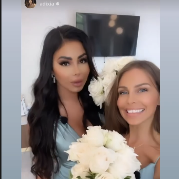Maeva Ghennam et Adixia lors du mariage de Nikola Lozina et Laura Lempika à Aix-en-Provence le 26 août 2022 - Instagram