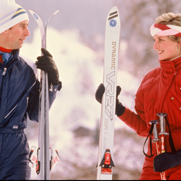 La princesse Diana et le prince Charles au ski en Suisse