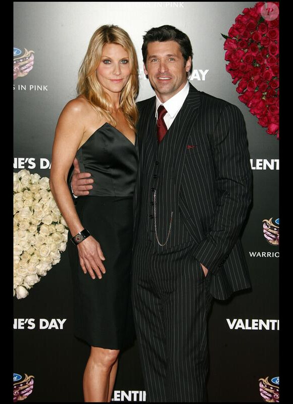 Patrick Dempsey et sa femme Jill à la première de Valentine's Day le 8 février à Los Angeles