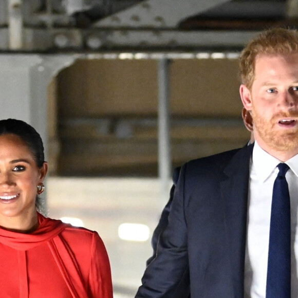 Le prince Harry, duc de Sussex et Meghan Markle, duchesse de Sussex, arrivent au "One Young World Summit 2022" à Manchester, le 5 septembre 2022.