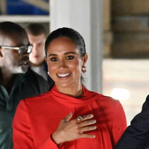 Le prince Harry, duc de Sussex et Meghan Markle, duchesse de Sussex, arrivent au "One Young World Summit" à Manchester