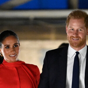 Le prince Harry, duc de Sussex et Meghan Markle, duchesse de Sussex, arrivent au "One Young World Summit 2022" à Manchester, le 5 septembre 2022.