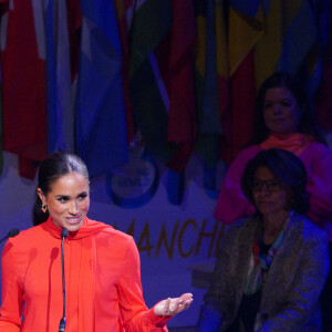 Le prince Harry, duc de Sussex et Meghan Markle, duchesse de Sussex, lors du "One Young World Summit 2022" à Manchester, le 5 septembre 2022.