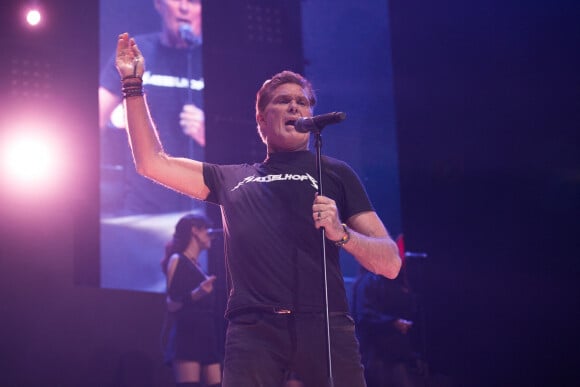 David Hasselhoff en concert à Hambourg en Allemagne, le 20 octobre 2019.