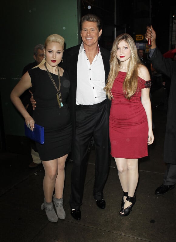 David Hasselhogg et ses filles au show "Godd Morning America"