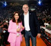 Bernard Laporte et sa femme Manon - People et politiques se retrouvent au gala de boxe "La Conquête" au stade Roland Garros à Paris © JB Autissier / Panoramic / Bestimage