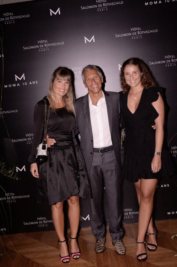 Exclusif - Nagui avec sa femme Mélanie Page et sa fille Nina Fam - Moma Group fête son 10e anniversaire à l'hôtel Salomon de Rothschild à Paris, le 5 septembre 2022. © Rachid Bellak/Bestimage
