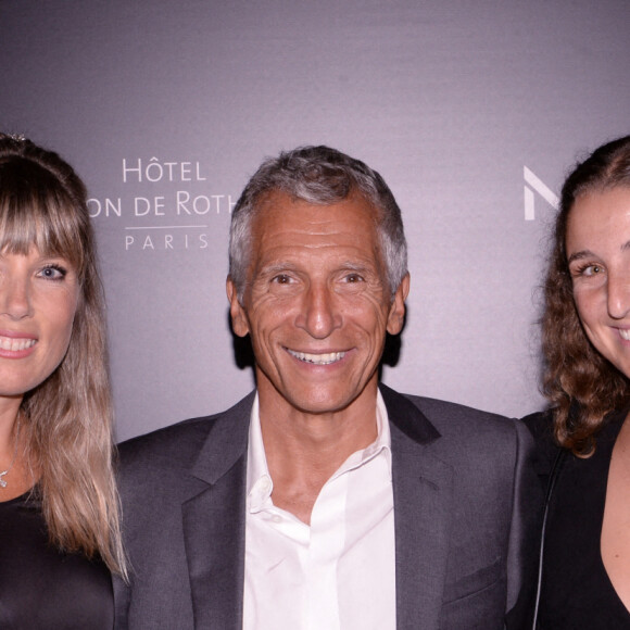 Exclusif - Nagui avec sa femme Mélanie Page et sa fille Nina Fam - Moma Group fête son 10e anniversaire à l'hôtel Salomon de Rothschild à Paris, le 5 septembre 2022. © Rachid Bellak/Bestimage