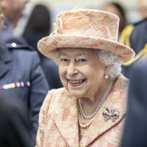 La reine Elisabeth II d'Angleterre en visite à la Royal Air Force à Marham. Le 3 février 2020 