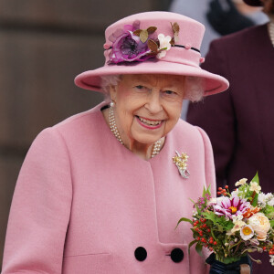 La reine Elisabeth II d'Angleterre assiste à la cérémonie d'ouverture de la sixième session du Senedd à Cardiff, Royaume Uni, 14 octobre 2021.