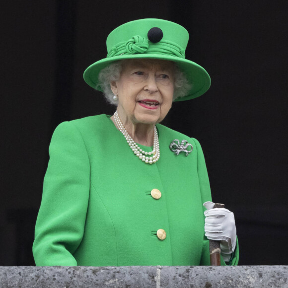 La reine Elisabeth II d'Angleterre - Jubilé de platine de la reine Elisabeth II d'Angleterre à Bukingham Palace à Londres, le 5 juin 2022. 
