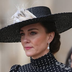 Catherine (Kate) Middleton, duchesse de Cambridge, lors du service d'action de grâce en hommage au prince Philip, duc d'Edimbourg, à l'abbaye de Westminster à Londres, Royaume Uni. © Julien Burton/Bestimage 