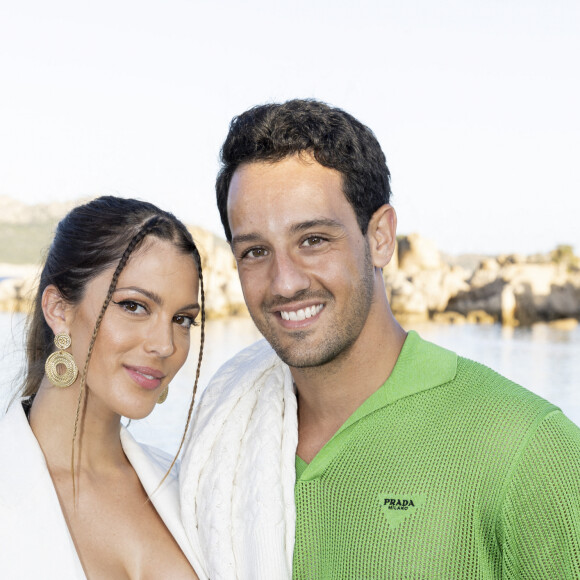 Iris Mittenaere et son compagnon Diego El Glaoui - Front row et people lors du défilé Etam Croisière 2022 au Domaine de Murtoli, Corse le 12 mai 2022. © Cyril Moreau / Bestimage 