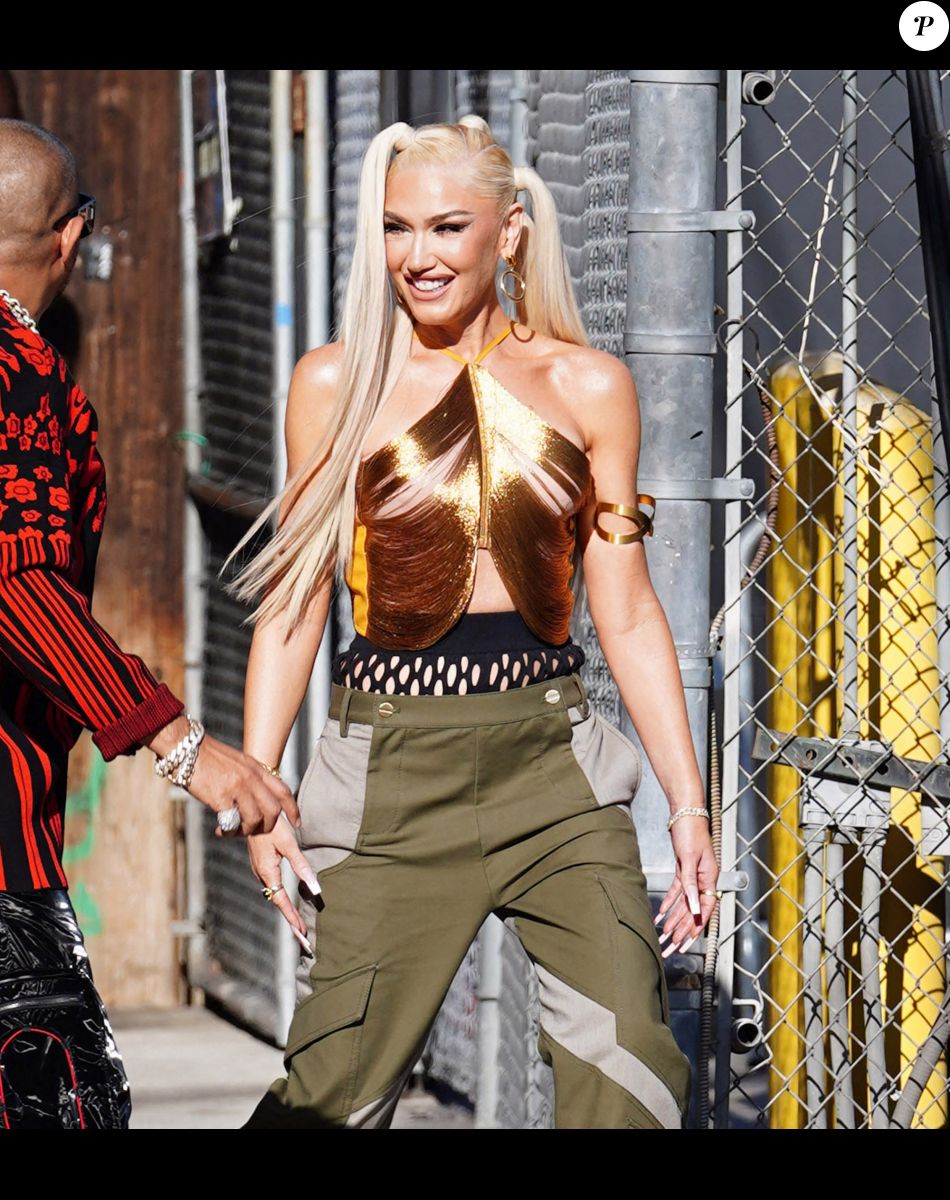 Sean Paul et Gwen Stefani à la sortie des studios de l'émission "Jimmy Kimmel" à Los Angeles. Le 13 juillet 2022