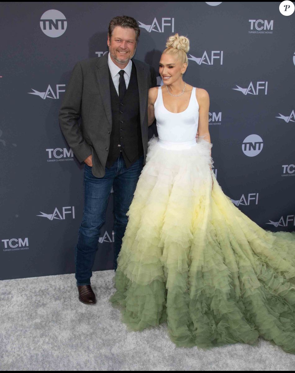 Blake Shelton et Gwen Stefani au photocall de la 48ème édition des "AFI Life Achievement Award" à Los Angeles, le 9 juin 2022.