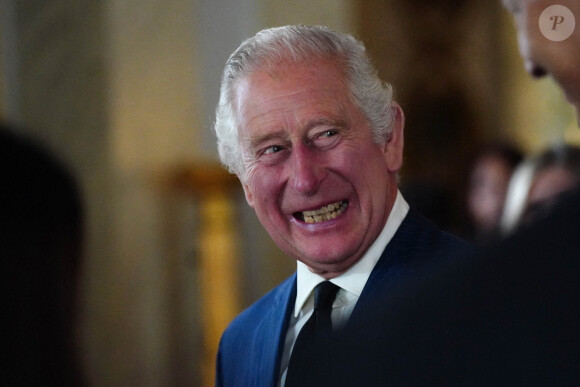 Le roi Charles III d'Angleterre en audience au palais de Buckingham à Londres. Le 11 septembre 2022.