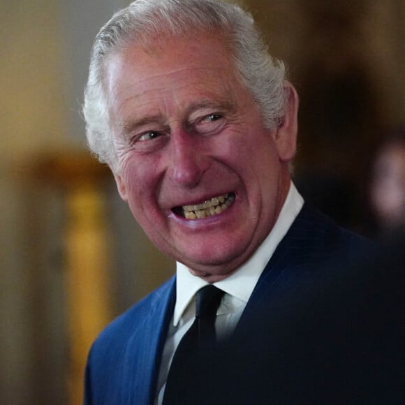 Le roi Charles III d'Angleterre en audience au palais de Buckingham à Londres. Le 11 septembre 2022.