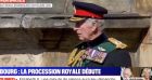 Procession organisée en Ecosse en l'honneur de la reine Elizabeth II.
