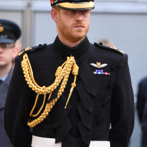 Le prince Harry assiste à la commémoration des champs du souvenir à l'abbaye de Westminster à Londres le 8 novembre 2018. 