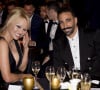 Adil Rami et sa compagne Pamela Anderson lors de la soirée de la 28ème cérémonie des trophées UNFP (Union nationale des footballeurs professionnels) au Pavillon d'Armenonville à Paris, France, le 19 mai 2019. 