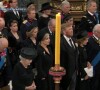 Albert de Monaco et son épouse Charlene de Monaco aux funérailles de la reine Elizabeth II en l'abbaye de Westminster. Le 19 septembre 2022.
