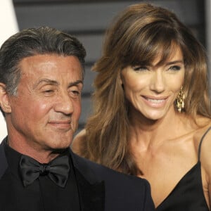 Sylvester Stallone et sa femme Jennifer Flavin - People à la soirée "Vanity Fair Oscar Party" après la 88ème cérémonie des Oscars à Hollywood, le 28 février 2016.