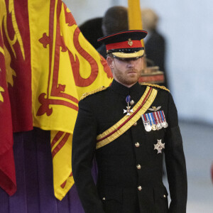 Le prince Harry, duc de Sussex - Veillée des petits-enfants de la reine Elizabeth II au Westminster Hall à Londres, Royaume Uni, le 17 septembre 2022. 