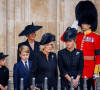 Camilla Parker Bowles, le prince George, la princesse Charlotte, la comtesse Sophie de Wessex, Kate Middleton - Funérailles d'Etat de la reine Elizabeth II d'Angleterre, à Londres.