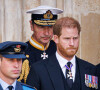 Le prince William, prince de Galles et Le prince Harry, duc de Sussex - Funérailles d'Etat de la reine Elizabeth II d'Angleterre, à Londres, Royaume Uni, le 19 septembnre 2022. 