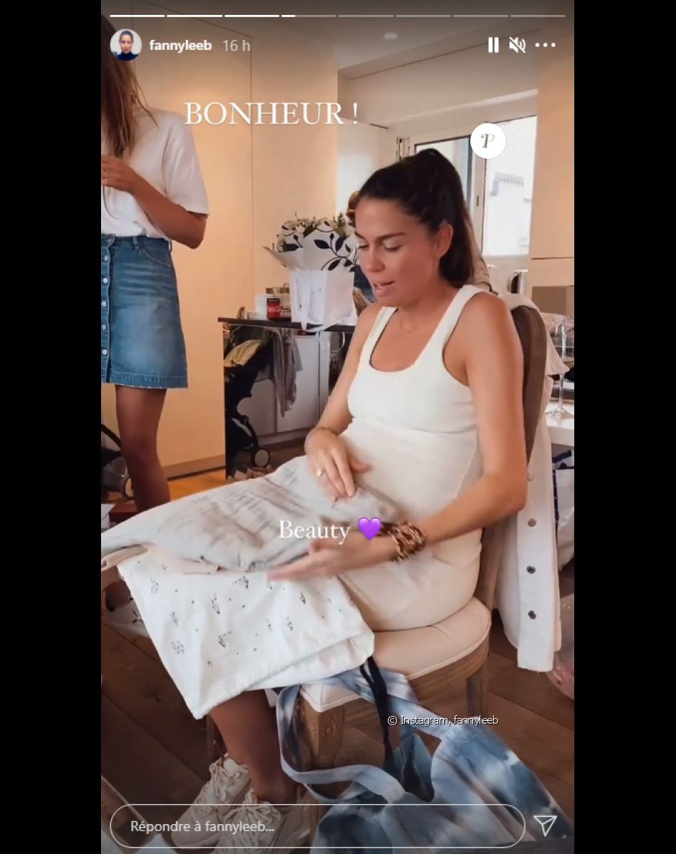 Elsa Leeb lors de sa baby shower organisée le 18 septembre 2021. La fille de Michel Leeb attend son premier enfant, une petite fille.