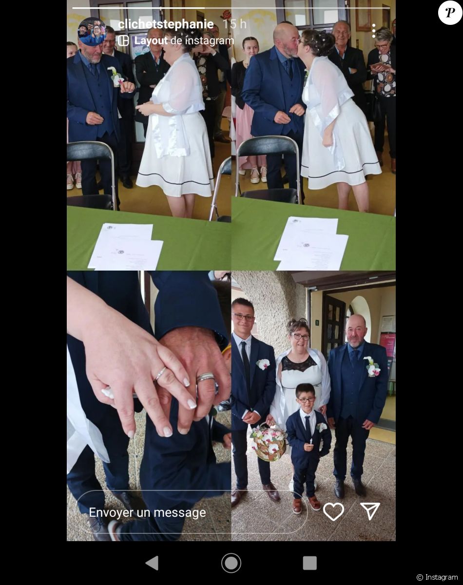 Dider et Stéphanie de "L'amour est dans le pré" lors de leur mariage