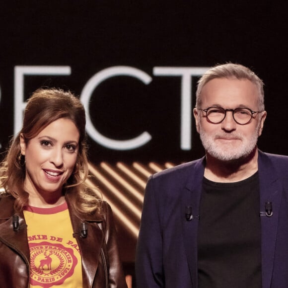 Exclusif - Léa Salamé, Laurent Ruquier sur le plateau de l'émission "On est en Direct" (OEED) diffusée sur France 2 le 15 janvier 2022 © Jack Tribeca / Bestimage