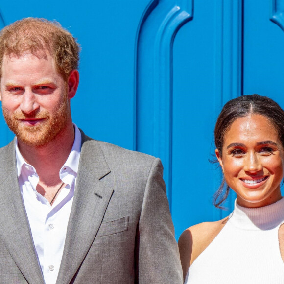 Le prince Harry, duc de Sussex et Meghan Markle, duchesse de Sussex, arrivent à l'hôtel de ville pour l'événement Invictus Games Dusseldorf 2023 One Year to Go, à Düsseldorf, Allemagne, le 6 septembre 2022. 