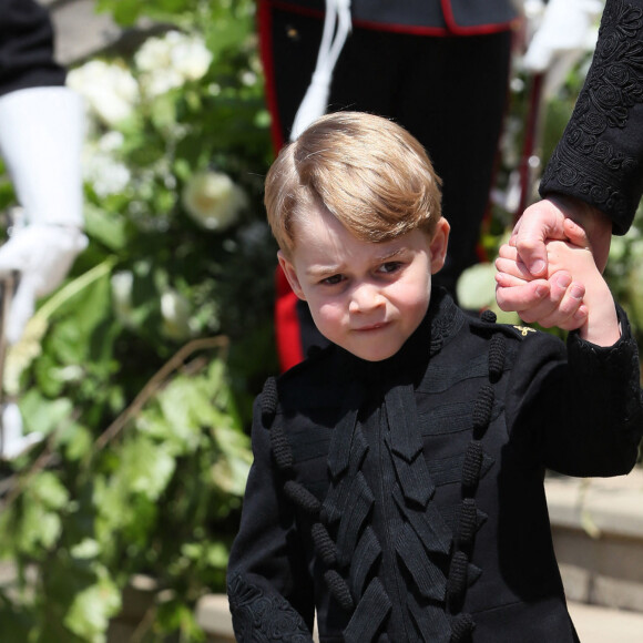 Le prince George de Cambridge - Les invités à la sortie de la chapelle St. George au château de Windsor, Royaume Uni, le 19 mai 2018. 