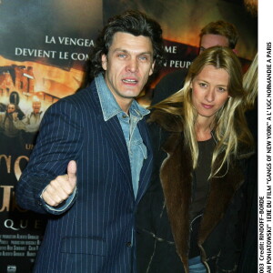 Marc Lavoine et Sarah Poniatowski - Première du film "Gangs of New York" à l'UGC Normandie à Paris le 7 janvier 2003