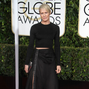 Robin Wright (habillée en Ralph Lauren) - La 72ème cérémonie annuelle des Golden Globe Awards à Beverly Hills. 