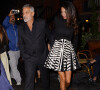 George Clooney et sa femme Amal fêtent leur 8ème anniversaire de mariage à New York, le 27 septembre 2022. Ils ont dîné avec L.Stahl et G.King. 