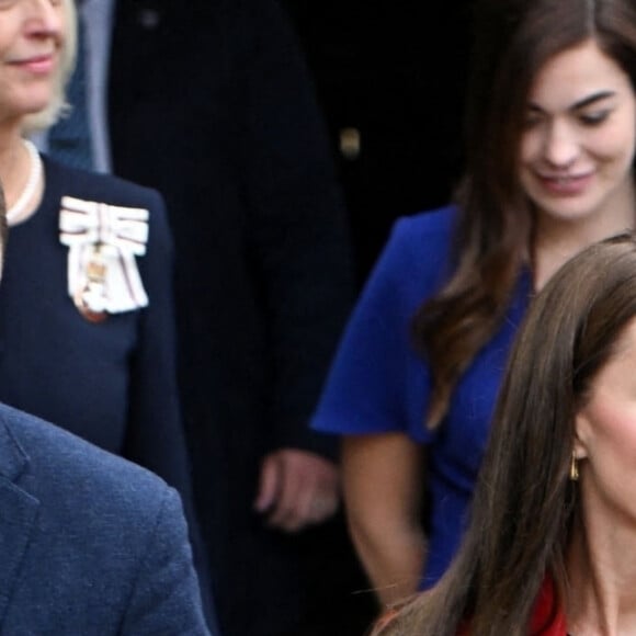 Le prince William, prince de Galles, et Catherine (Kate) Middleton, princesse de Galles, lors de leur visite à l'église St Thomas à Swansea, Royaume Uni, le 27 septembre 2022.