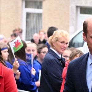 Le prince William, prince de Galles, et Catherine (Kate) Middleton, princesse de Galles, arrivent pour une visite à l'église St Thomas, à Swansea, Royaume Uni, le 27 septembre 2022. 