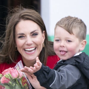 Catherine (Kate) Middleton, princesse de Galles, arrive pour une visite à la station de sauvetage RNLI Holyhead à Holyhead, Pays de Galles, Royaume Uni, le 27 septembre 2022.