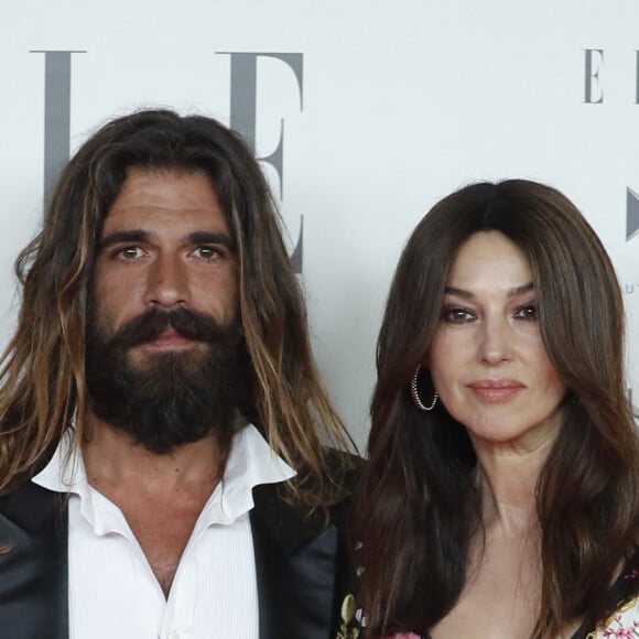 Monica Bellucci et Nicolas Lefebvre au photocall du gala de charité ELLE 2019 pour collecter des fonds pour la lutte contre le cancer à l'hôtel Intercontinental à Madrid, Espagne, le 30 mai 2019.