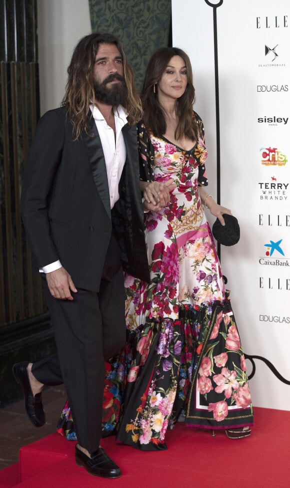 Monica Bellucci et Nicolas Lefebvre au photocall du gala de charité ELLE 2019 pour collecter des fonds pour la lutte contre le cancer à l'hôtel Intercontinental à Madrid, Espagne, le 30 mai 2019.