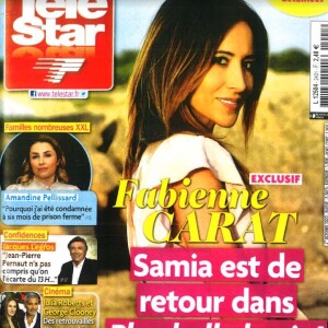 Fabienne Carat en couverture de "Télé Star", numéro du 3 octobre 2022.