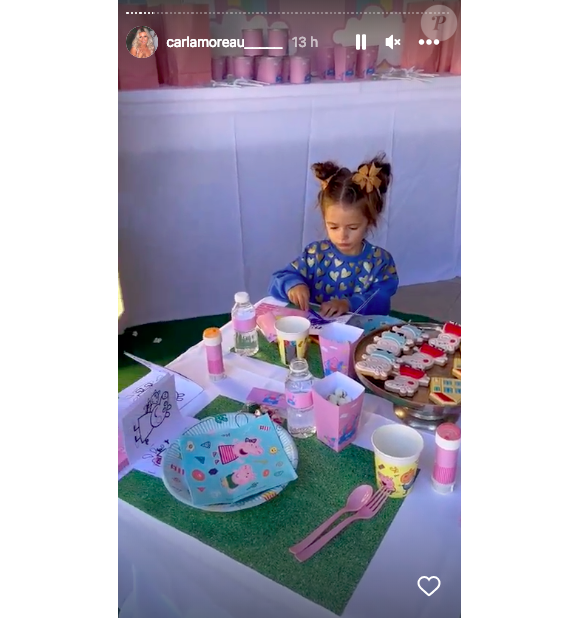 Vidéo des coulisses du 3e anniversaire de Ruby, fille de Kevin Guedj et Carla Moreau.Le 1er octobre 2022.