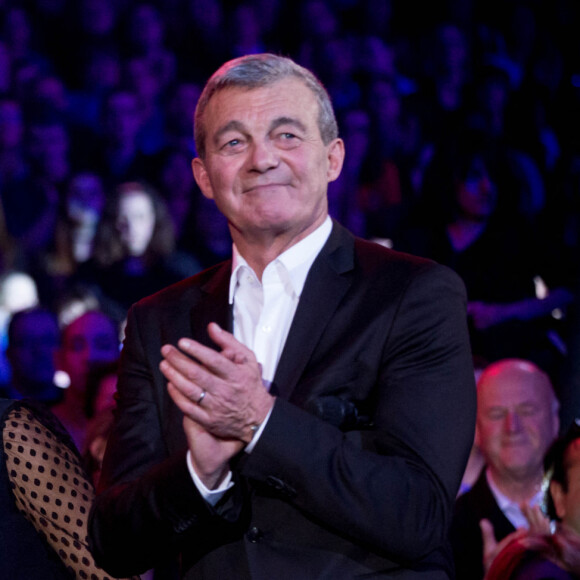 Exclusif - Karine Ferri, Laurence et Pierre Lemarchal (Parents de Grégory Lemarchal) - Emission hommage à "Grégory Lemarchal, 10 ans après l'histoire continue" au Zénith de Paris et retransmis en direct sur TF1 le 7 janvier 2017. © Cyril Moreau/Bestimage