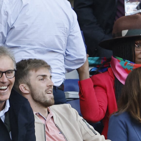 Info - Laurent Blanc devient le nouvel entraineur de l'Olympique Lyonnais - Laurent Blanc et ses fils - People lors de la finale de la Coupe de France de football entre le FC Nantes et l'OGC Nice (1-0) au stade de France, Saint-Denis le 7 mai 2022 © Cyril Moreau