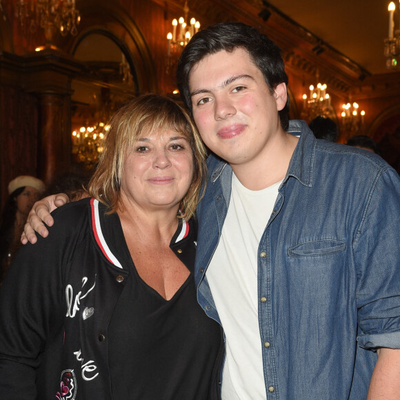 Michèle Bernier et son fils Enzo Gaccio - People à la générale du woman show "Vive Demain !" de Michèle Bernier au théâtre des Variétés à Paris le 28 janvier 2019. © Coadic Guirec/Bestimage