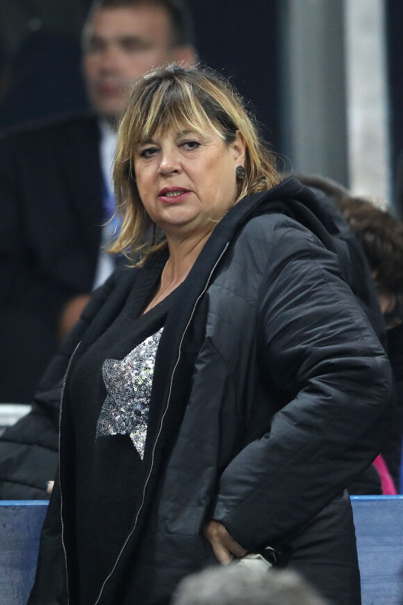 Michèle Bernier lors du match de Rugby France - Nouvelle Zélande (18-38) au stade de France à Saint-Denis le 11 novembre 2017.