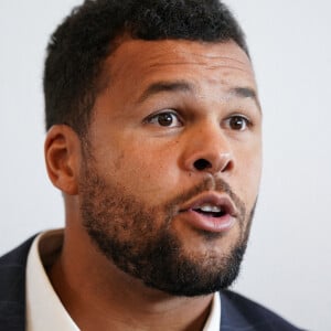 Jo-Wilfried Tsonga, Parrain de la Team BNP Paribas Jeunes Talents lors de la conference de presse Team BNP Paribas Jeunes Talents lors des Internationaux de France de Tennis de Roland Garros, à Paris, France, le 28 mai 2022. © Lia Mancini/Panoramic/Bestimage